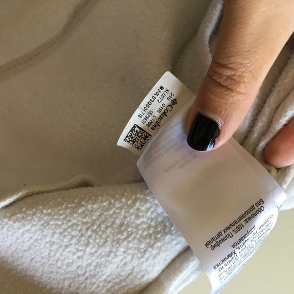 Columbia Cool Intervention Full Zip Up Womens Ivory Fleece Jacket Sz L Athletic - Picture 5 of 5